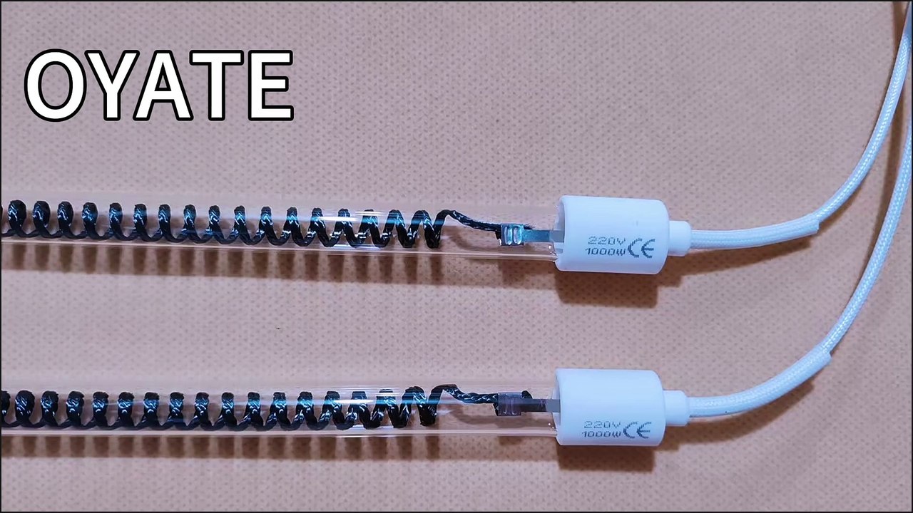 2000W Wall-mounted Baking Infrared Carbon Tube Heater Paint Curing Lamp Infrared Heating Light 1KW Car Bodywork Repair Paint Dryer