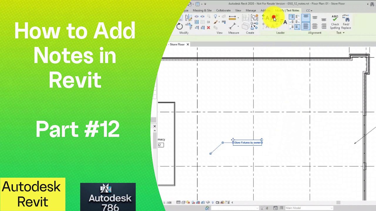 How to Add Notes in Revit | Part # 12 | #architecture #autocadcivil3d # ...