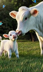 A love of a cow and baby calf