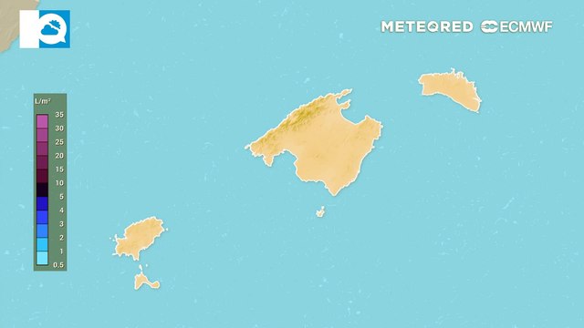 Una borrasca fría aislada dejará chubascos intensos en Baleares