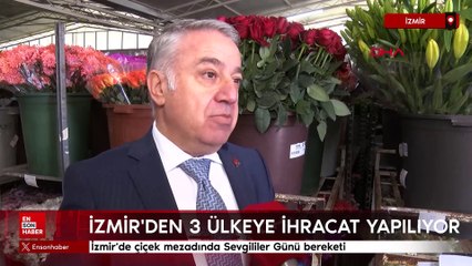 İzmir'de çiçek mezadında Sevgililer Günü bereketi