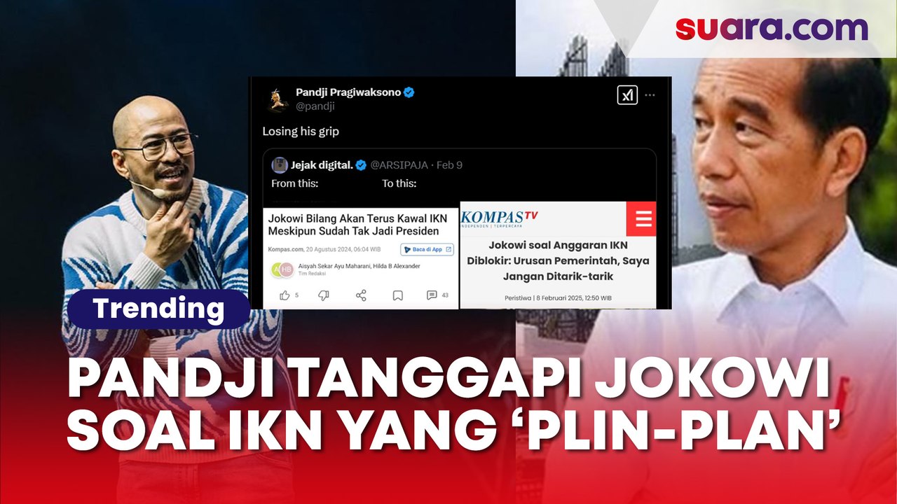 Pandji Pragiwaksono Tanggapi Pernyataan 'Plin-Plan' Jokowi Soal IKN: Kehilangan Pegangan...