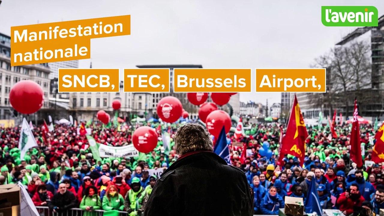 Manifestation nationale de ce 13 février contre l'accord de gouvernement de l'Arizona : SNCB, TEC, Brussels Airport, bpost, les perturbations prévues