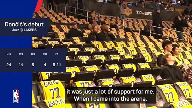 Doncic admits to nerves before 'special' Lakers debut