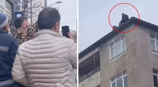 İntihar için çatıya çıkan babanın isteğini duyanların yürekleri dağladı