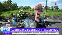 Suman 38 muertos por el accidente en la carretera federal Escárcega-Chetumal
