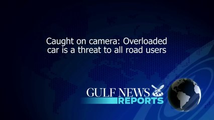 Dangerous transportation of goods caught on camera in Dubai