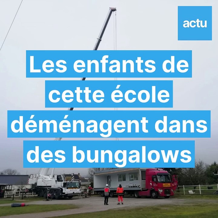 Leur école endommagée dans l'Orne, ces enfants déménagent dans des bungalows