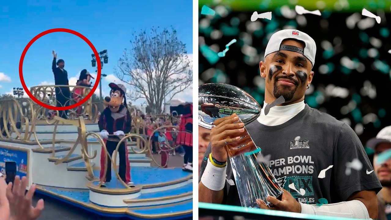 Jalen Hurts, MVP del Super Bowl LIX, celebra en Disney World tras la victoria de los Eagles