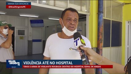 Violência até no hospital: tiros e armas de vigilante roubada dentro do Hospital Geral de Areias