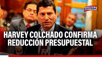 Harvey Colchado confirma reducción presupuestal para investigación policial, pese a avance de la criminalidad
