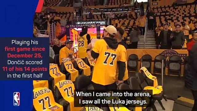 Doncic reflects on emotions, fans and playing with LeBron after Lakers debut