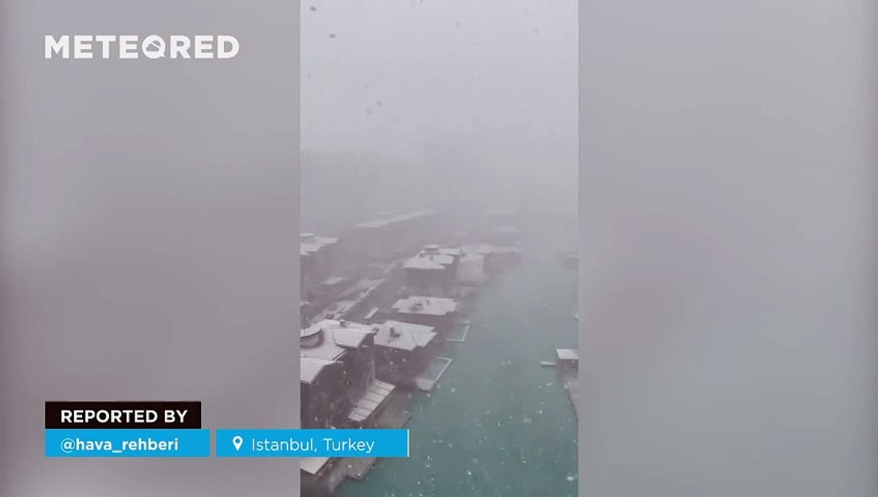 A heavy snowfall blankets the province of Istanbul, Turkey