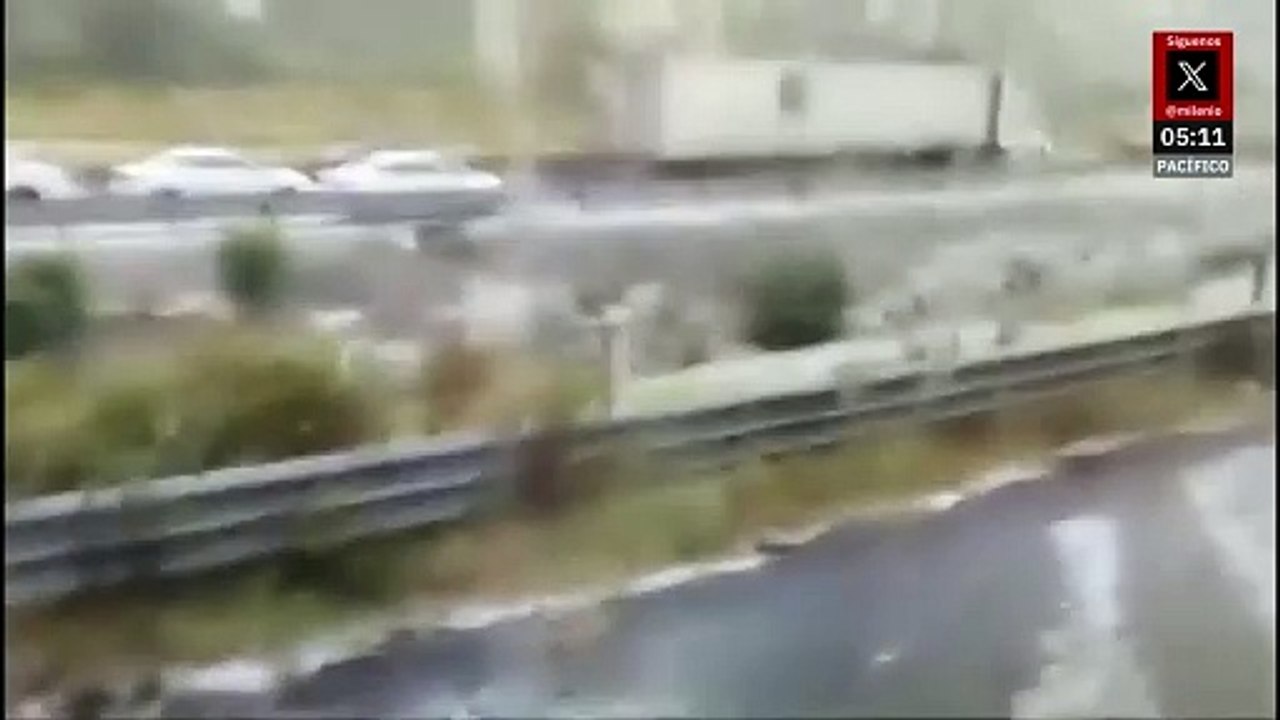 Granizada causa carambola en la México-Toluca; hubo 29 vehículos involucrados