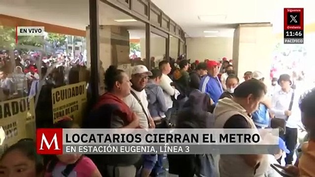 Con usuarios dentro, comerciantes cierran estación Eugenia de la Línea 3 del Metro de CdMx