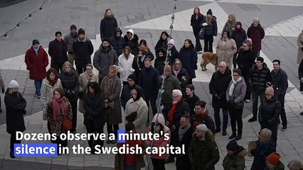 Minute of silence held in Stockholm a week after mass shooting