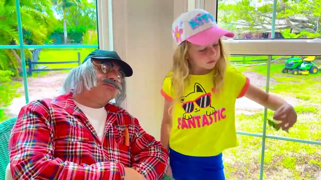 Nastya Visit a grandfather and Learn about Animals