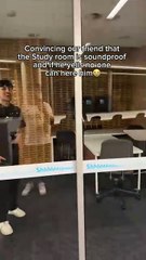 Guys Prank Friend by Convincing Him Study Room is Soundproof