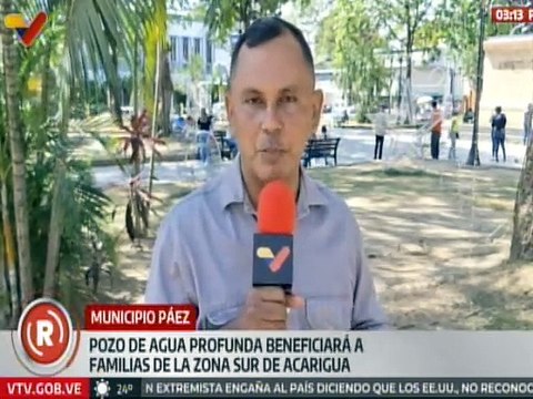 Portuguesa | Activan pozo de agua profunda para beneficio de las comunidades en zona sur de Acarigua