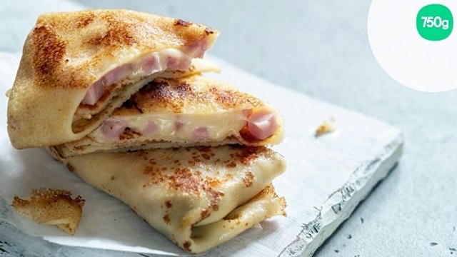 Crêpes jambon fromage maison
