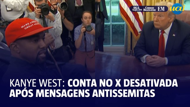 Conta de Kanye West no X é desativada após enxurrada de mensagens de ódio