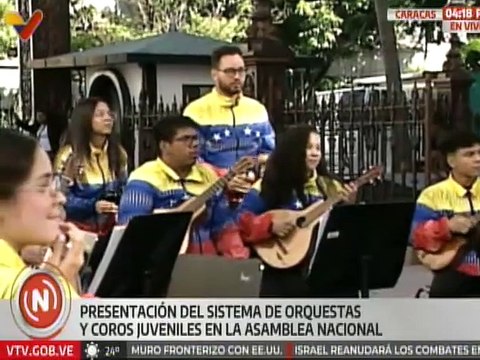 Presentación del Sistema de Orquestas y Coros Juveniles dará inicio a la sesión ordinaria de la AN