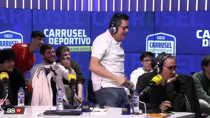 Roncero baila y se parte de la risa con el gol 'en semifallo' de Mbappé