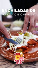 Enchiladas de papa con chorizo por menos de 100 pesos ¡Fáciles y económicas!