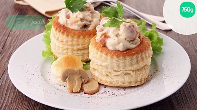 Bouchées à la reine quenelle et jambon