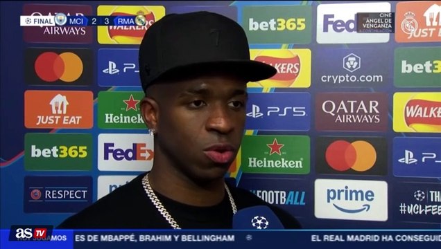 Vinicius JR habla en zona mixta como MVP del Manchester City vs. Real Madrid