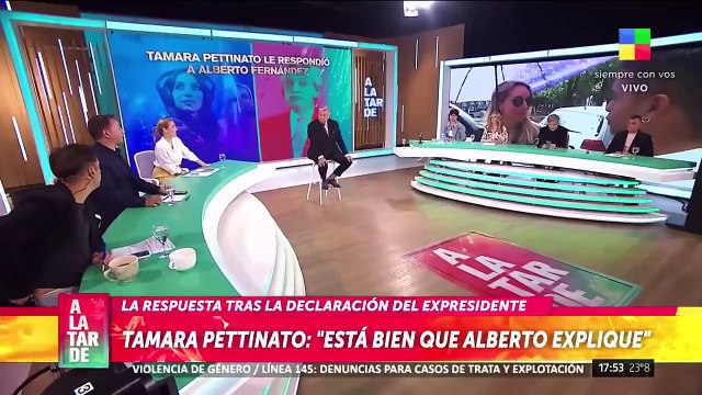 Tamara Pettinato respondió a las declaraciones de Alberto Fernández por su escandaloso video