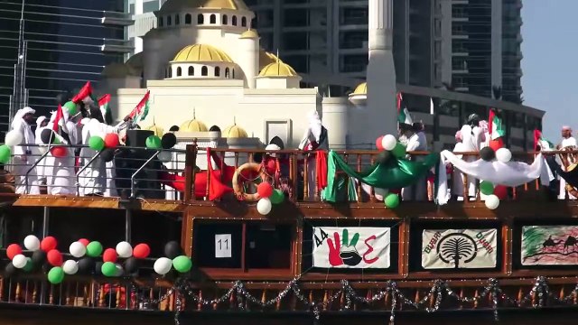 Boats in UAE national colours add glitter to 44th National Day celebrations