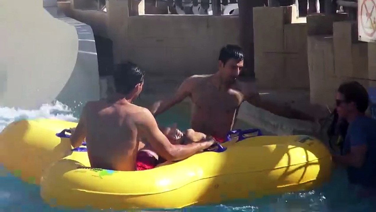 Novak Djokovic hangs out at Wild Wadi in Dubai