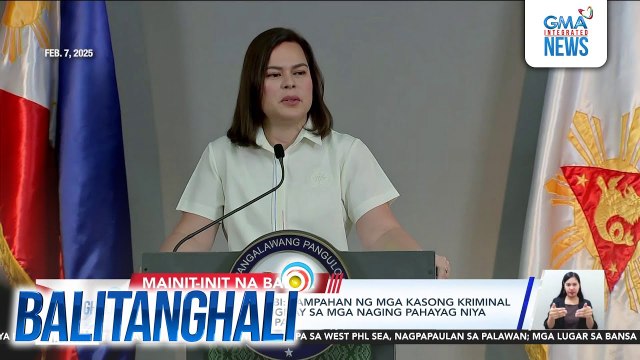 Rekomendasyon ng NBI - Sampahan ng mga kasong kriminal si VP Sara Duterte kaugnay sa mga naging pahayag niya laban kay PBBM at iba pa | Balitanghali