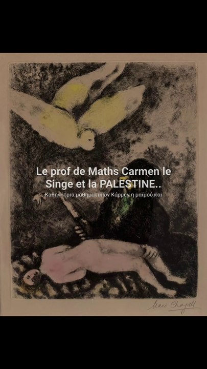 Le prof de Maths Carmen le Singe et la PALESTINE..