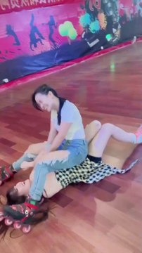 She gives slap| funny skater girl video| skating stunt| #dailymotion