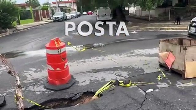Vecinos denuncian riesgo por socavón en colonia Buenos Aires de Monterrey