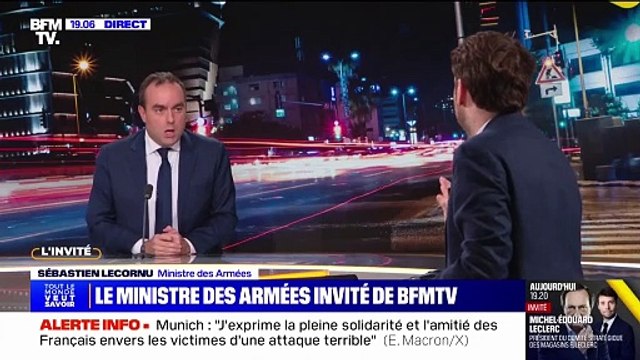 On a un enjeu majeur, c'est le réarmement de l'Ukraine , assure Sébastien Lecornu