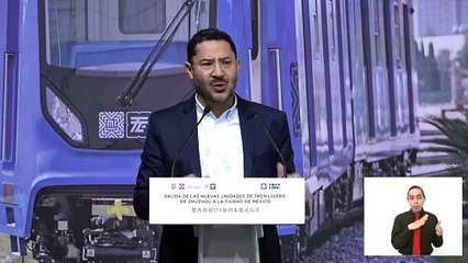 Dan banderazo de salida a nueve trenes que operarán en el Tren Ligero de la Cdmx
