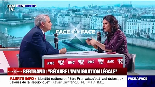Droit du sol: Je veux entendre que l'on veut être Français avec ce que cela veut dire: les droits et les devoirs , indique Xavier Bertrand (LR)