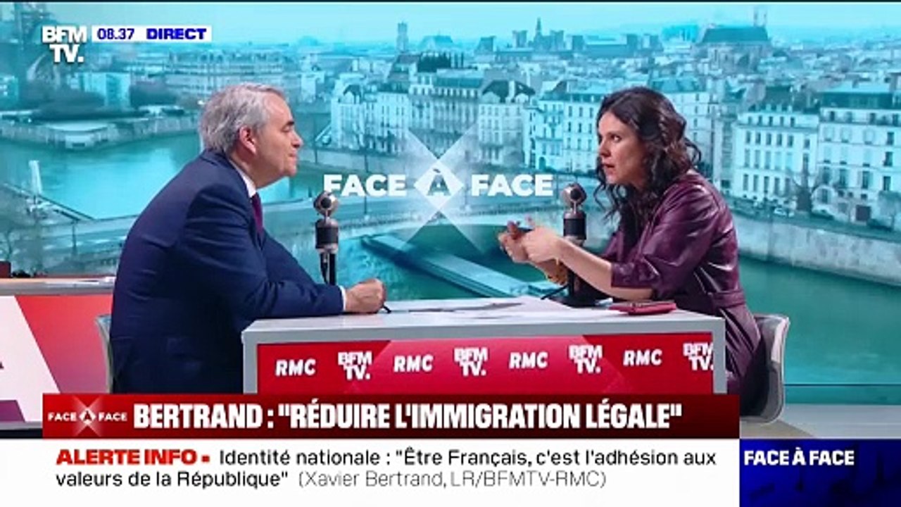 Droit du sol: "Je veux entendre que l'on veut être Français avec ce que cela veut dire: les droits et les devoirs", indique Xavier Bertrand (LR)