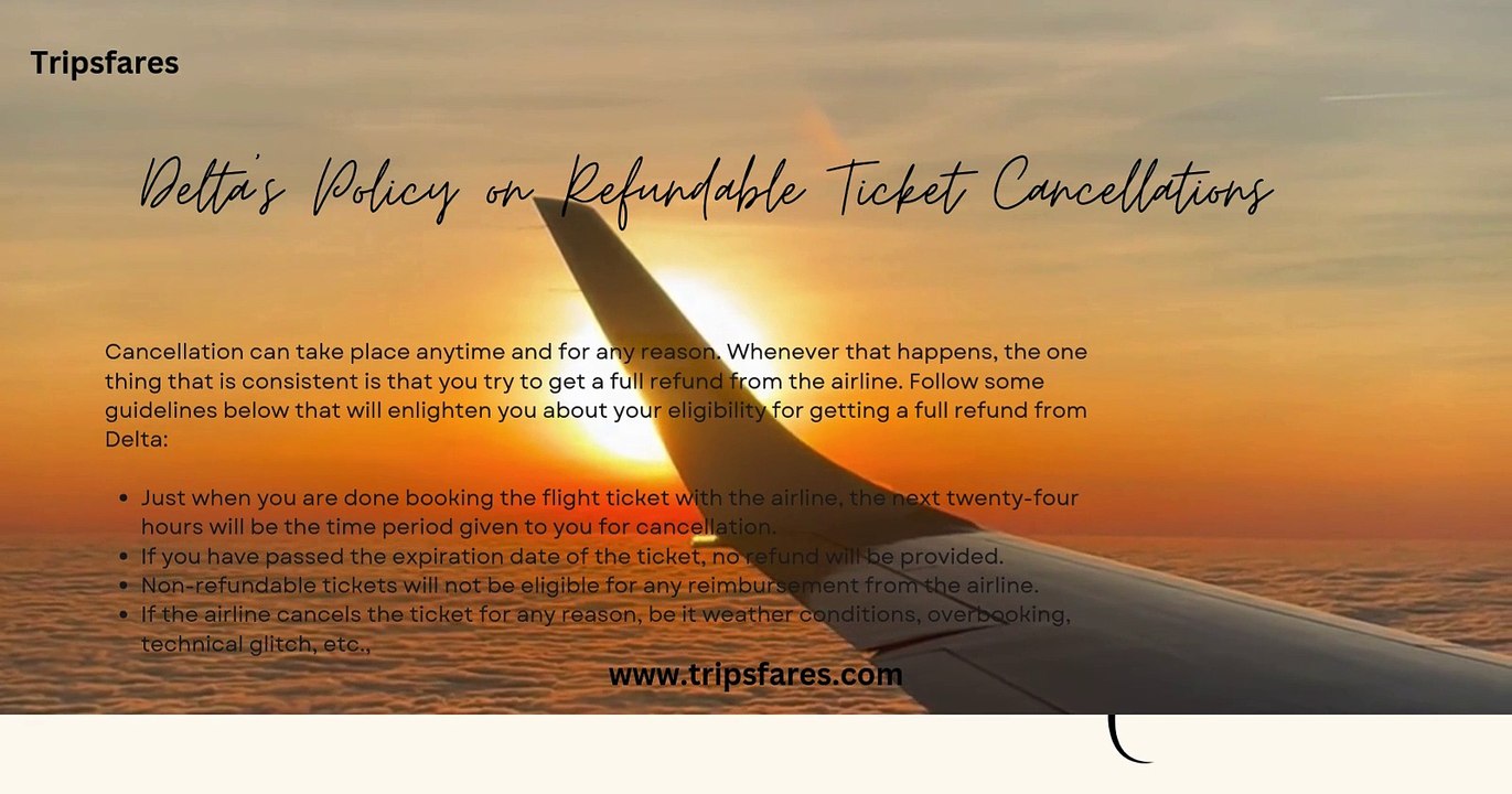 Delta Flight Refund Policy