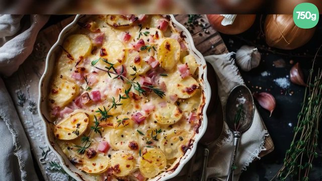 Gratin de pommes de terre au jambon fromage