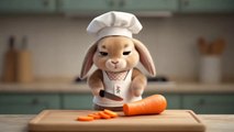 Adorable Bunny Cooks Her Favorite Recipe !