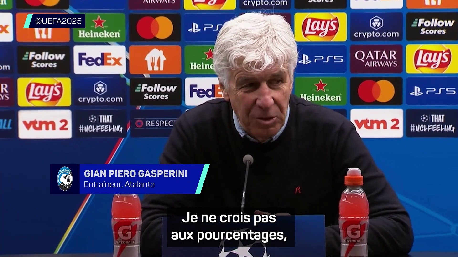 Atalanta - Gasperini : "Bruges est une équipe difficile à affronter" | beIN SPORTS