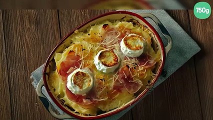 Gratin à la bûche de chèvre