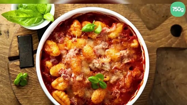 Gratin de gnocchis sauce tomate et jambon