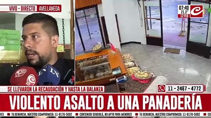 Violento asalto a una panadería en Avellaneda: habla el dueño