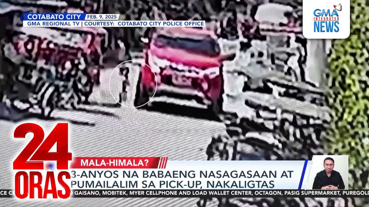 3-anyos na babaeng nasagasaan at pumailalim sa pick-up, nakaligtas | 24 Oras