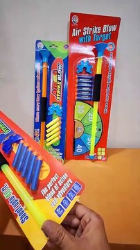 Ratna's Air Strike Blow 10 Soft Foam Bullets Darts Shoots Upto 40 Feet for Indoor Outdoor Fun Toys for Kid